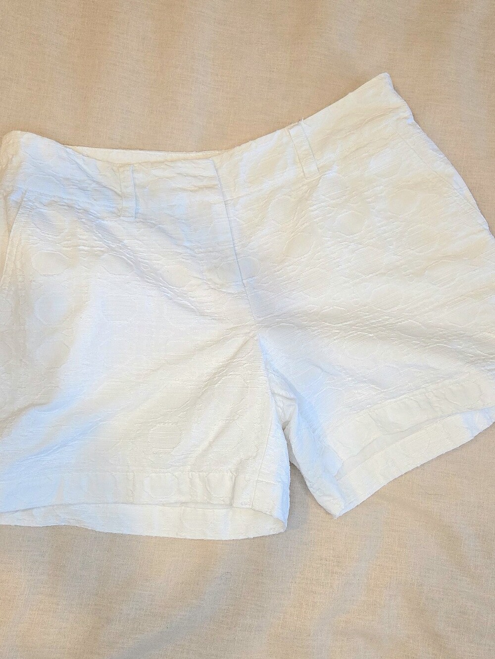 Vineyard Vines White Textured Shorts Size 2 Cotton Jacquard Preppy Coastal